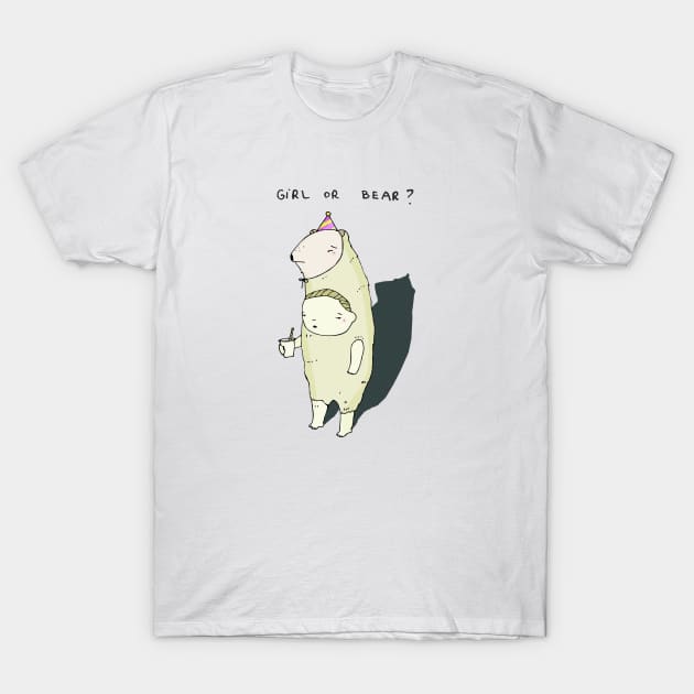 Girl or Bear? T-Shirt by meriall